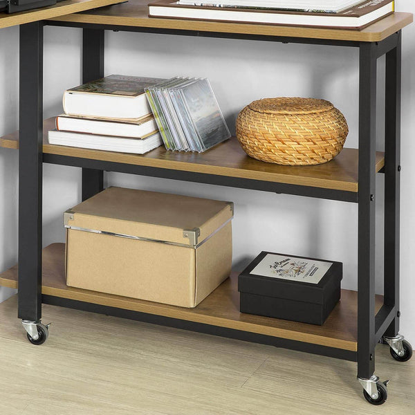 L-förmiger Beistelltisch Couchtisch Eckschreibtisch Industrie-Design FWT83-PF