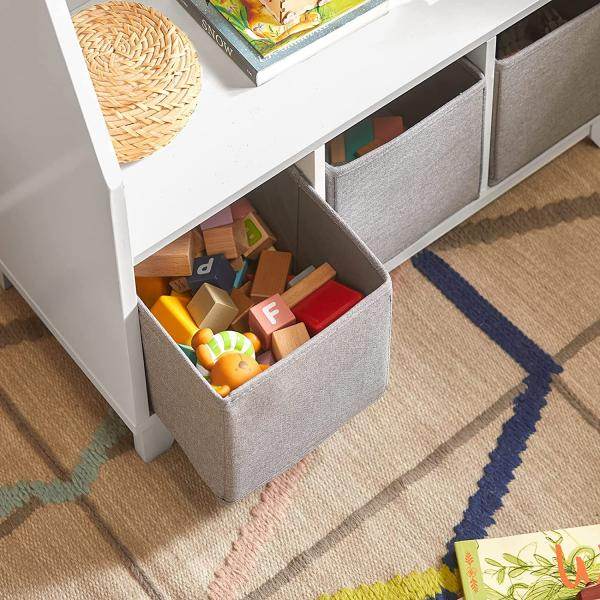 Kinderbücherregal | Spielzeugregal | Aufbewahrungsregal Für Kinder | KMB34-W