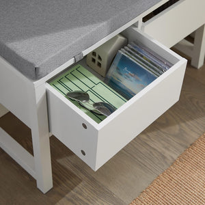 Sitzkommode | Sitzbank mit Stauraum | Schuhbank | Weiss FSR88-W