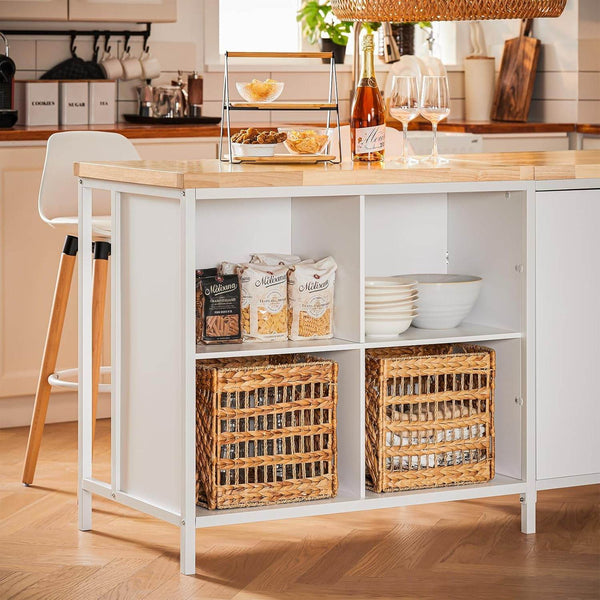 Kücheninsel | Sideboard | Küchenschrank | Kommode | Bartisch | Weiss-Natur