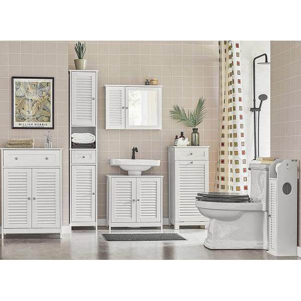 Bad Hochschrank | Badschrank | Badregal Weiss