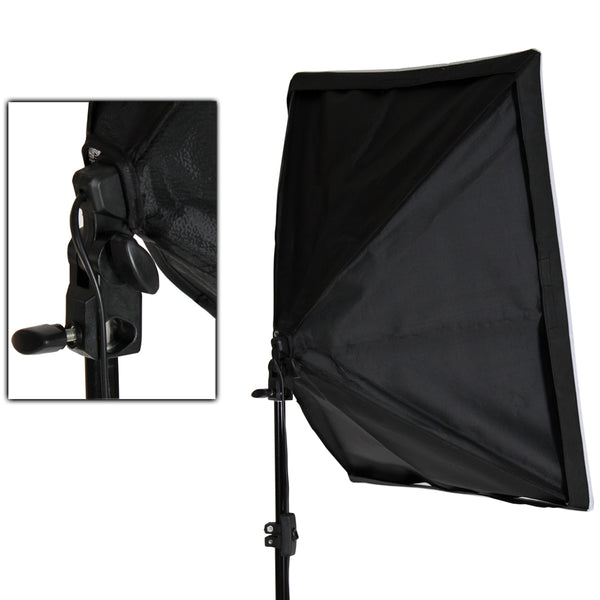 2 Sets Studioleuchte mit Softbox und Stativ