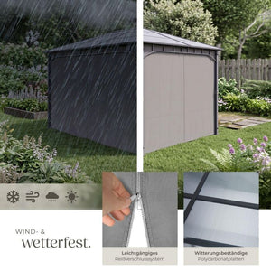 Gartenpavillon Caracas Aluminium wetterfest 3 x 4 m