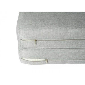 Lounge-Gartenliege XL Sonnenliege Bali-Liege Doppelliege Outdoor-Bett, 10cm-Polster aus Olefin Alu ~ grau