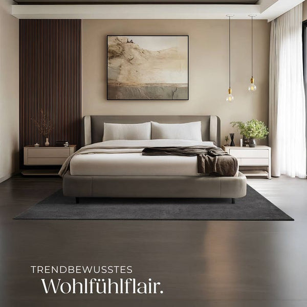 Short pile carpet Soft Zone anthracite 160 x 230 cm 