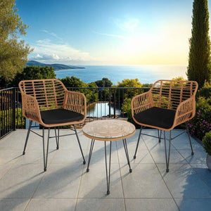 Rattan Sitzgruppe Molfetta natur