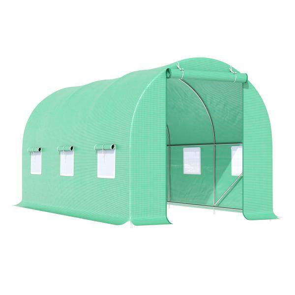 Foliengewächshaus Treibhaus Frühbeet 4,5 x 2 x 2 m | Grün