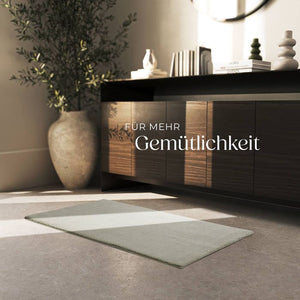 Tapis à poils courts Soft Zone Sable 60 x 110 cm 