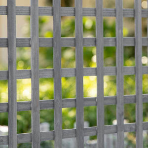 Pflanzkasten mit Rankgitter Blumenkasten Rankkasten Hellgrau
