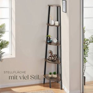 Eckregal Portland 34x34x158,5cm Industrial dunkelbraun