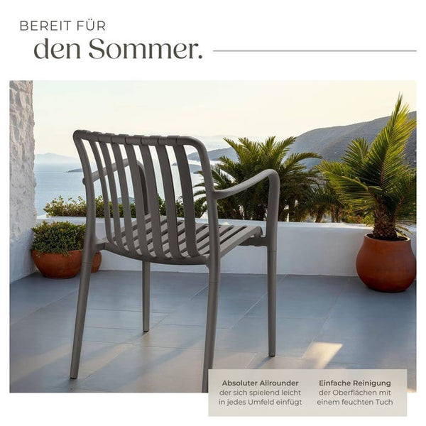 Gartenstühle Alcudia anthrazit 4er Set