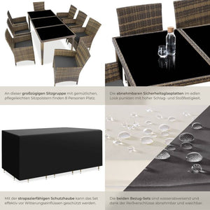 Aluminium Rattan Sitzgruppe Menorca natur
