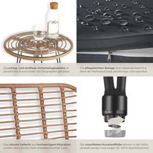 Rattan Sitzgruppe Molfetta natur