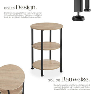 Beistelltisch Colchester Industrial Holz hell, Eiche Sonoma