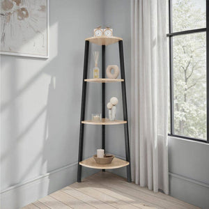 Eckregal Newbridge 34x34x125cm Industrial Holz hell, Eiche Sonoma