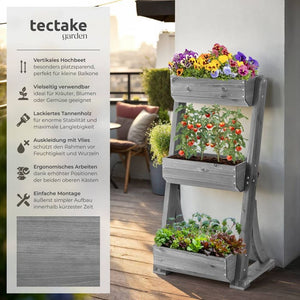 Vertikalbeet Flora grau 60 x 49 x 140 cm