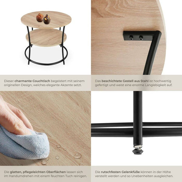 Couchtisch Cromford Industrial Holz hell, Eiche Sonoma