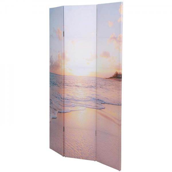 Foto-Paravent HWC-A83, Raumteiler Trennwand Sichtschutz, FSC-zertifiziert ~ 180x121cm Ocean