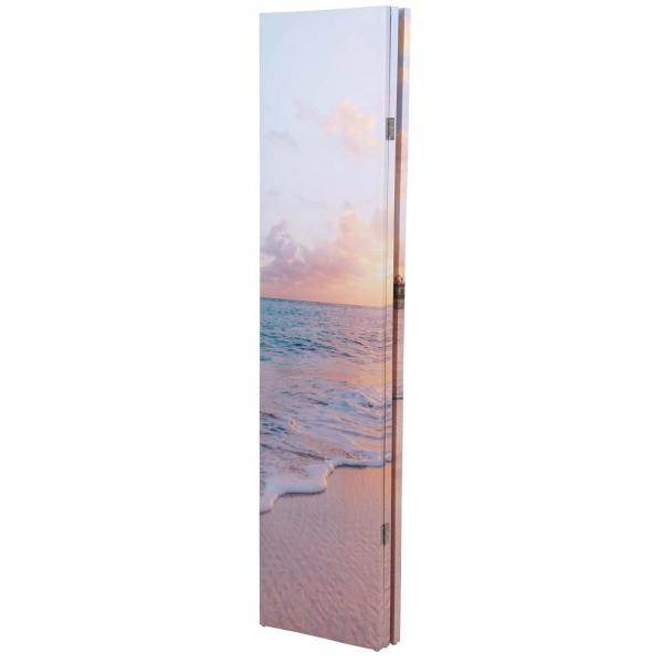 Foto-Paravent HWC-A83, Raumteiler Trennwand Sichtschutz, FSC-zertifiziert ~ 180x121cm Ocean