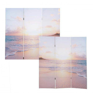 Foto-Paravent HWC-A83, Raumteiler Trennwand Sichtschutz, FSC-zertifiziert ~ 180x121cm Ocean