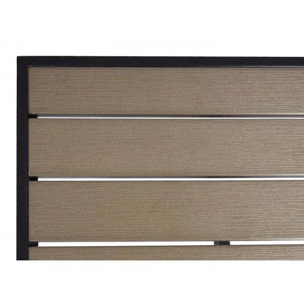 Gartentisch HWC-J95, Balkontisch Bistrotisch, Gastronomie Outdoor-Beschichtung Aluminium Polywood ~ schwarz, grau
