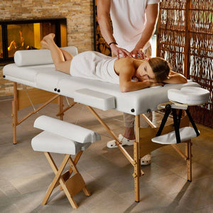 3 Zonen Massageliege-Set Somwang weiss