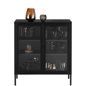 Metallvitrine Baker schwarz