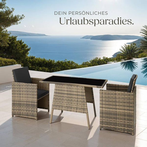 Rattan Sitzgruppe Lausanne natur