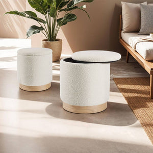 2er Set Sitzhocker Orchide