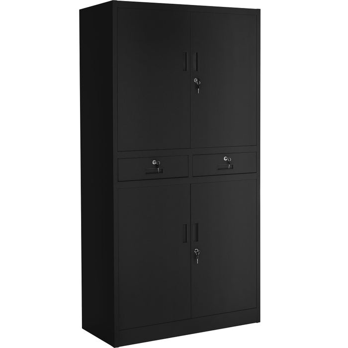 Classeur à 2 tiroirs, noir/noir