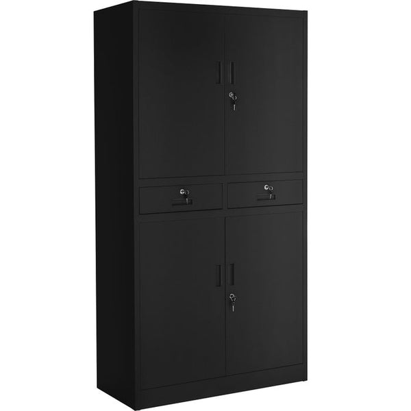 Classeur à 2 tiroirs, noir/noir