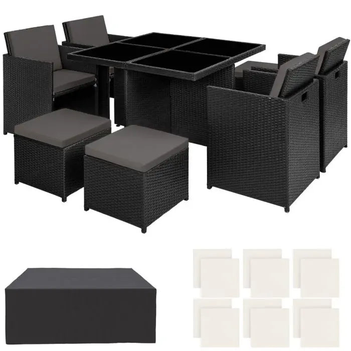 Aluminium Rattan Sitzgruppe Manhattan