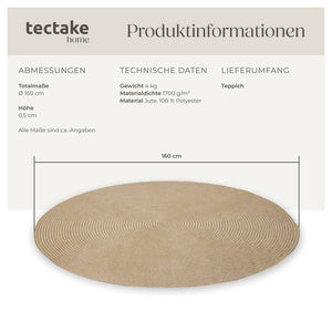 Woven rug Vibe made from jute and plastic fibers