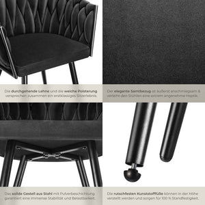 Esszimmerstuhl Astano schwarz 4er Set