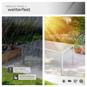 Gartentisch Bianca silber/grau