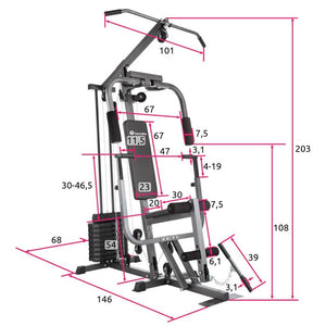 Kraftstation home gym mit Bankdrückmodul