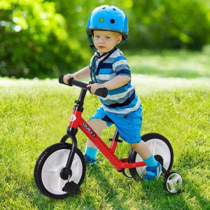 Laufrad Kinderfahrrad Lauflernrad 2-in-1 Stützräder Pedale 2-5 Jahre PP Rot