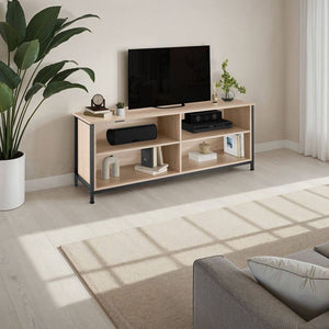 Sideboard Navan 147x41x60,5cm Industrial Holz hell, Eiche Sonoma