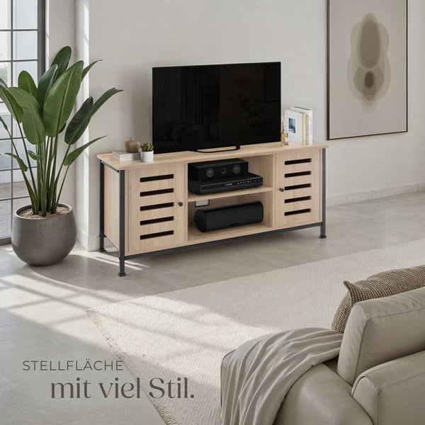 TV-Board Carlow Industrial Holz hell, Eiche Sonoma