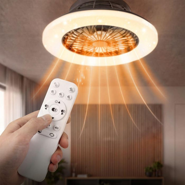 LED Deckenleuchte Storm mit Ventilator dimmbar schwarz