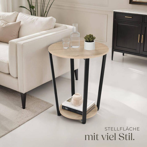Beistelltisch Swindon Industrial Holz hell, Eiche Sonoma