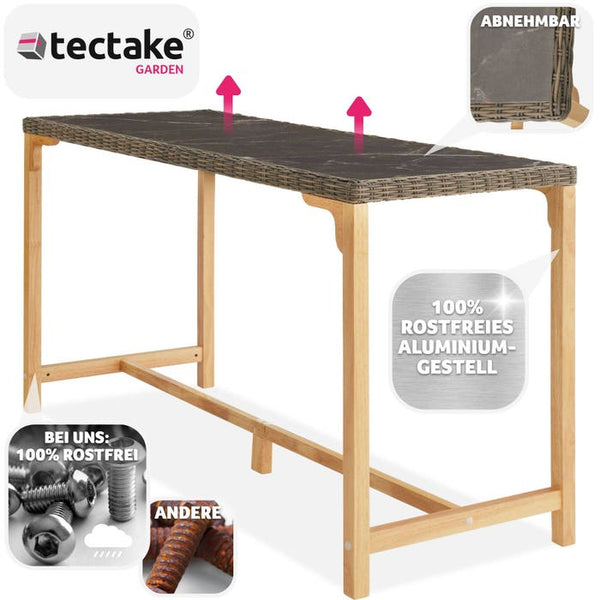 Rattan Bartisch Lovas 161x64,5x99,5cm natur