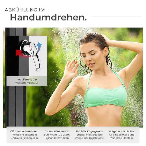 Solardusche Ofanto 35l schwarz