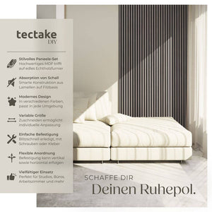 Sonic Wall Holzoptik in Eiche hellgrau 4er Set Eiche hellgrau 4er Set