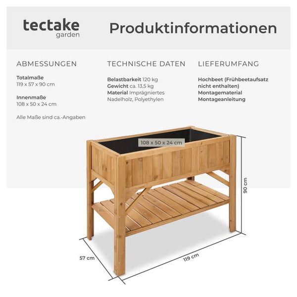 Hochbeet mit Ablage