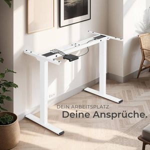 Struttura per tavolo Melville, regolabile in altezza, 110-168x60x70-119cm, bianco