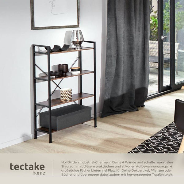 Regal Leeds Industrial Holz dunkel, rustikal