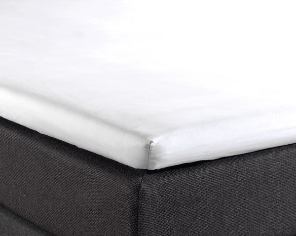 Split Topper Spannbettlaken Baumwolle Weiss