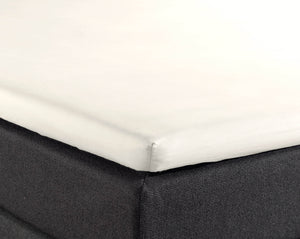 Split Topper Baumwolle Spannbettlaken Creme 180 x 220 cm