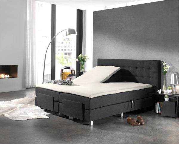 Split Topper Baumwolle Spannbettlaken Creme 180 x 220 cm